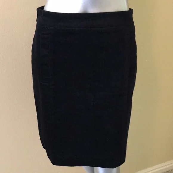 Ann Taylor Petite Velvet A-line skirt with pockets - Picture 5 of 10
